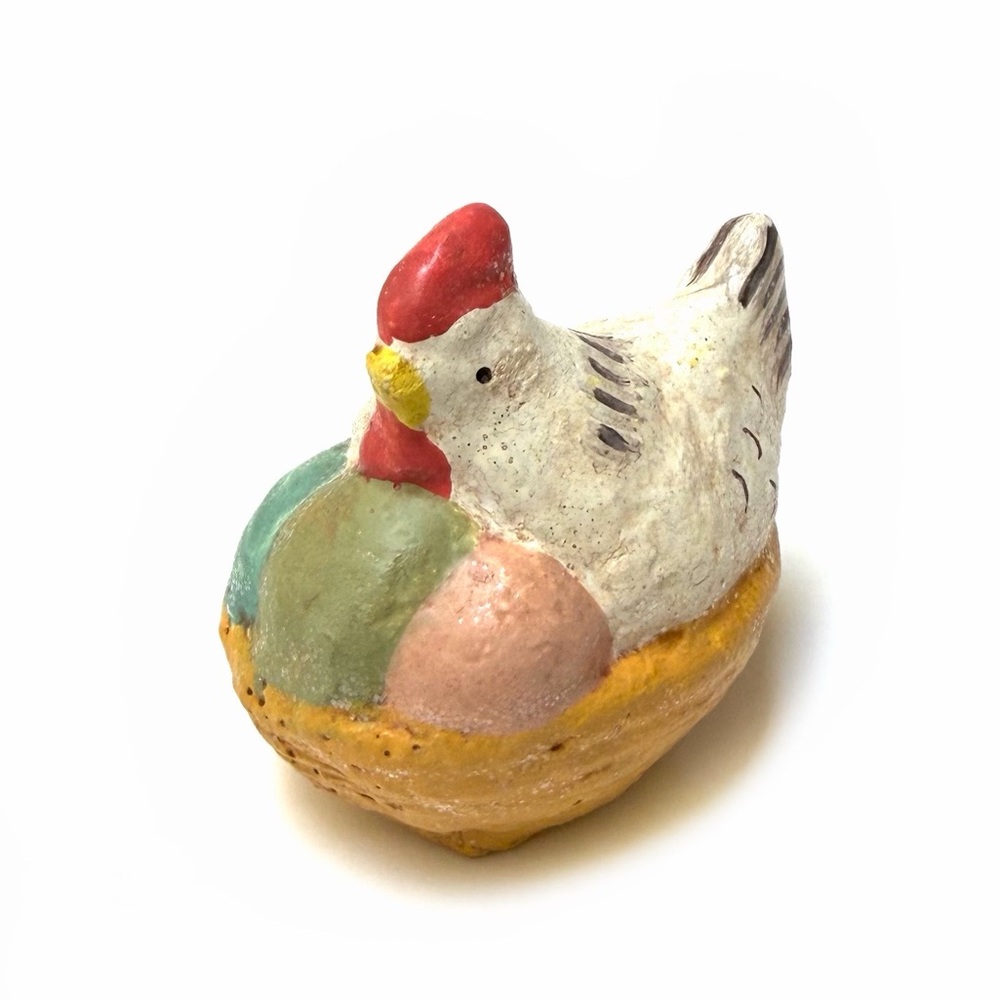 Teena Flanner Hen and Eggs in Nest